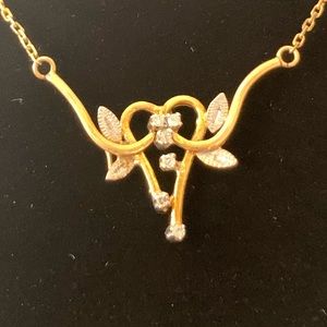 1930’s Diamond Gilt Vintage Necklace